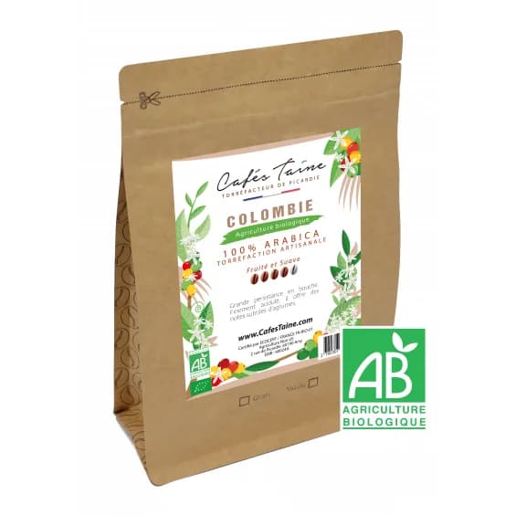 Sachet de café Colombie bio Cafés Taine