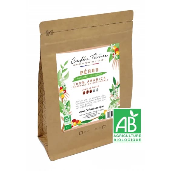 Sachet de café Pérou bio Cafés Taine