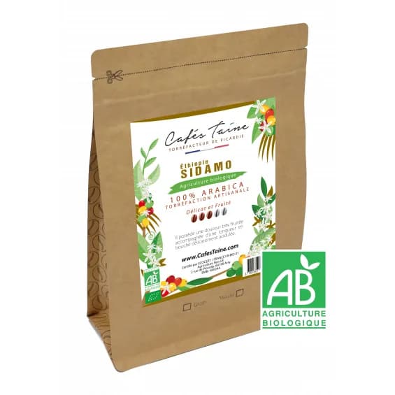 Sachet de café Sidamo bio Cafés Taine