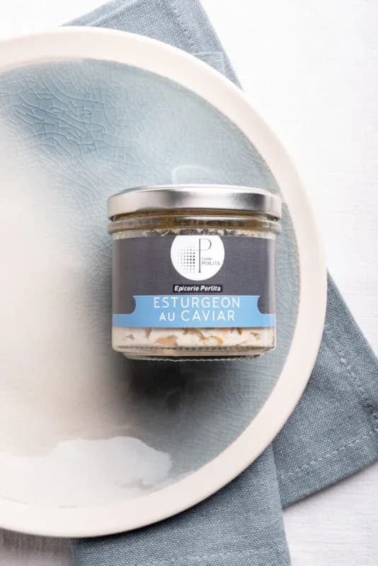 Pot de rillettes d'esturgeon au caviar Perlita
