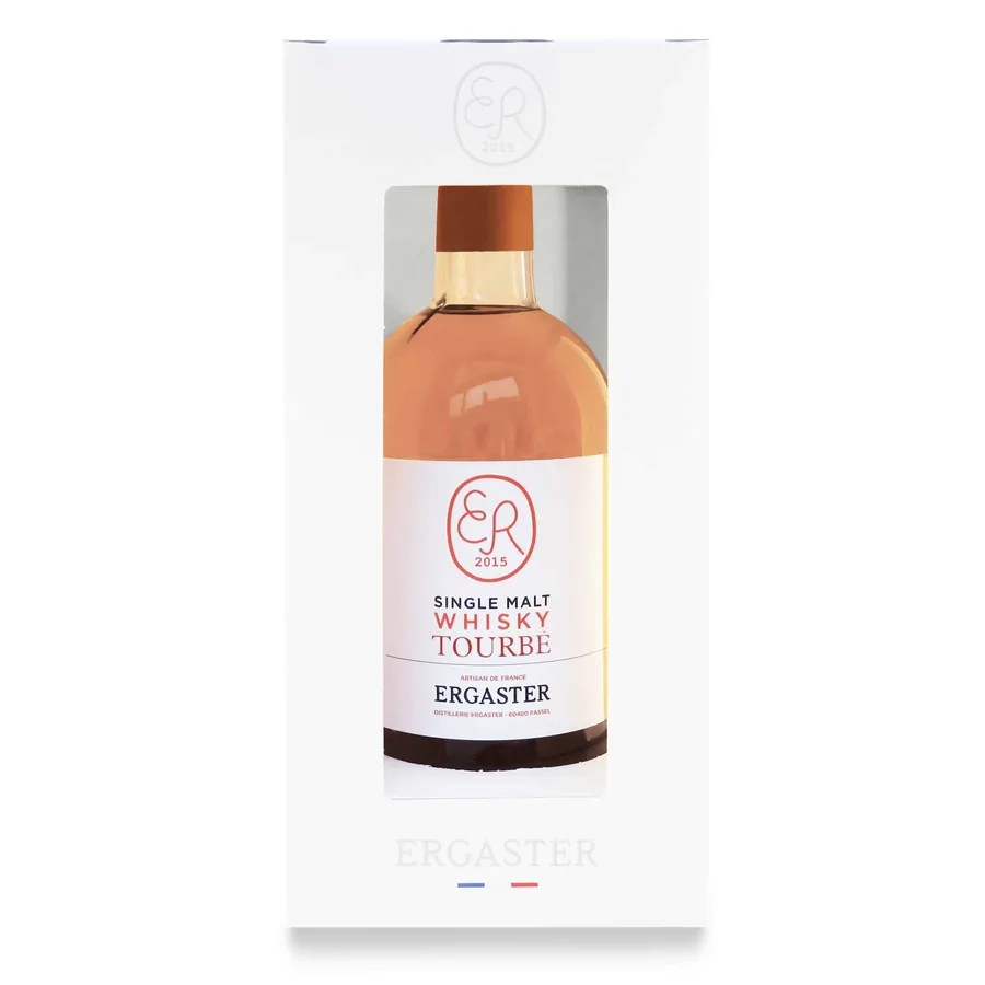 Bouteille de whisky Single Malt Tourbé Ergaster dans son étui