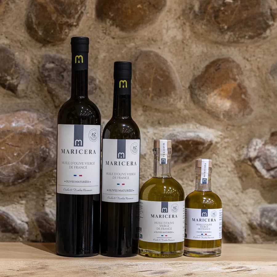 Gamme d'huiles d'olive Maricera olives maturées